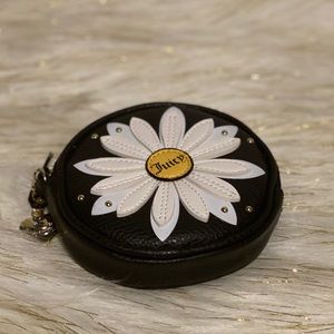 Juicy Couture Black Daisy Coin Purse